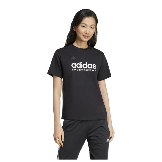 Adidas Γυναικεία κοντομάνικη μπλούζα House of Tiro Metallic Graphic Tee